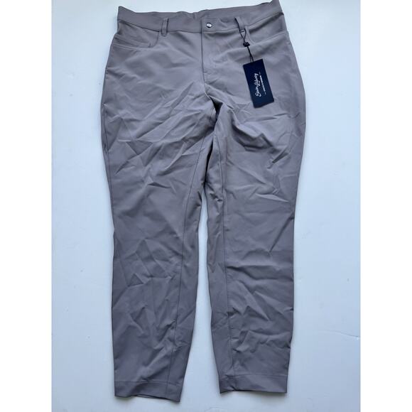 State And Liberty Athletic Fit Stretch Tech Chino - Light Grey - 40x32 - Picture 1 of 4